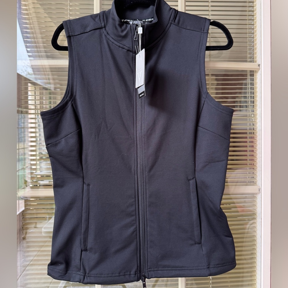 Levelwear Resort Ladies Black Vest Full Zip SMALL-NWT